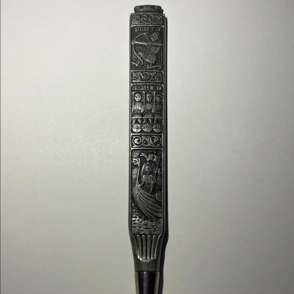 Vintage Konge Tinn (Norway) Pewter Silver Cake Server - Picture 5 of 7